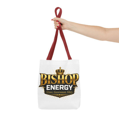 Bishop Energy Tote Bag — Gold Crown Logo Tote for Church Leaders & Faith Events