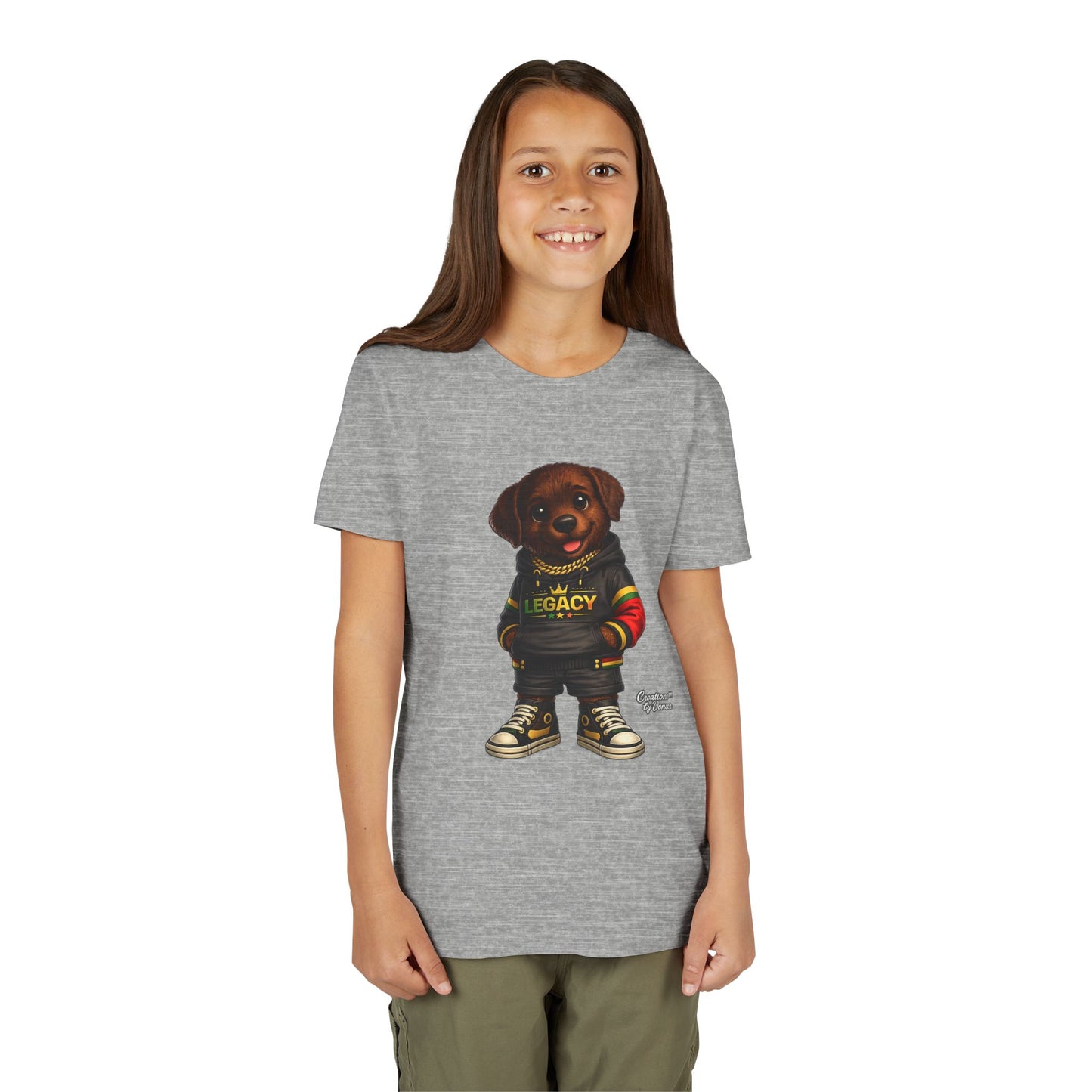 Youth Tee — Cute Rottweiler Puppy in 'Legacy' Hoodie Kids T‑Shirt