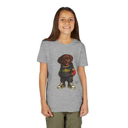 Youth Tee — Cute Rottweiler Puppy in 'Legacy' Hoodie Kids T‑Shirt