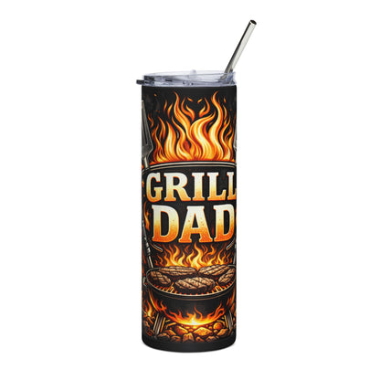 Grill Dad 20oz Stainless Steel Tumbler – BBQ Grillmaster Travel Cup