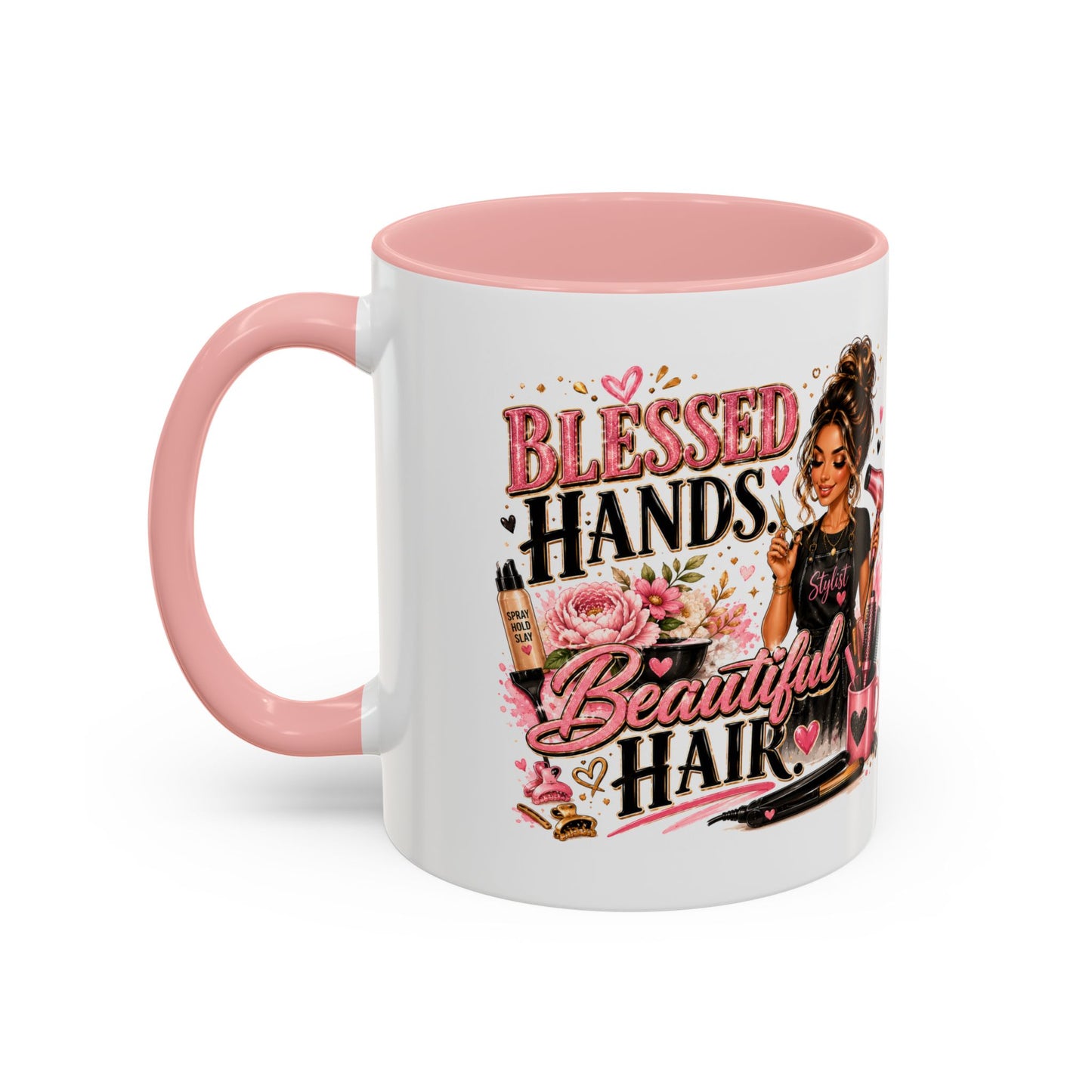 Blessed Hands Beautiful Hair Coffee Mug — Stylist Barber Hairdresser Gift