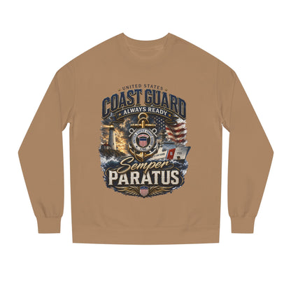 Coast Guard Semper Paratus Sweatshirt — USCG Always Ready Veteran Crewneck