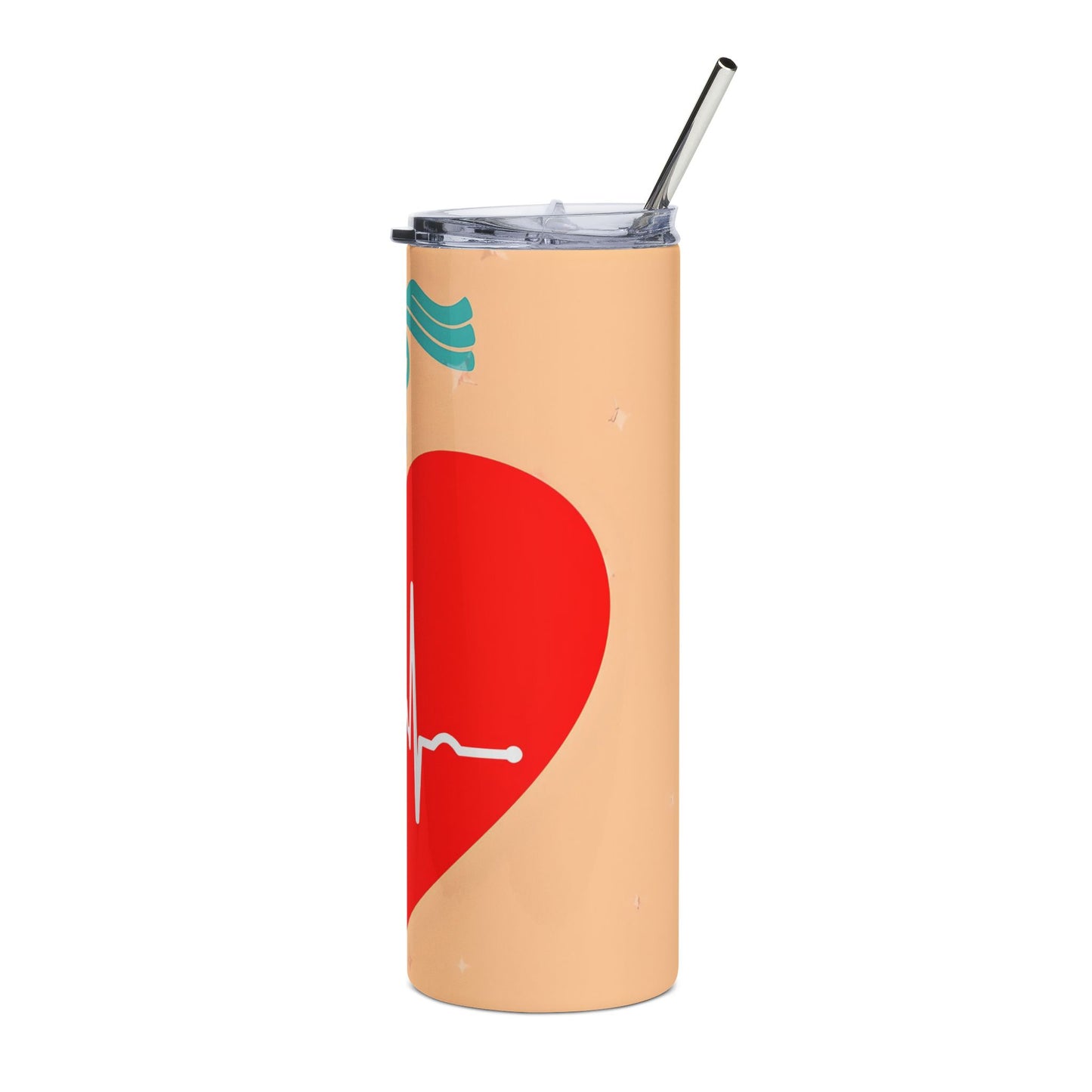 Medical Heartbeat Stainless Steel Tumbler – 20oz Nurse Doctor EMT Gift