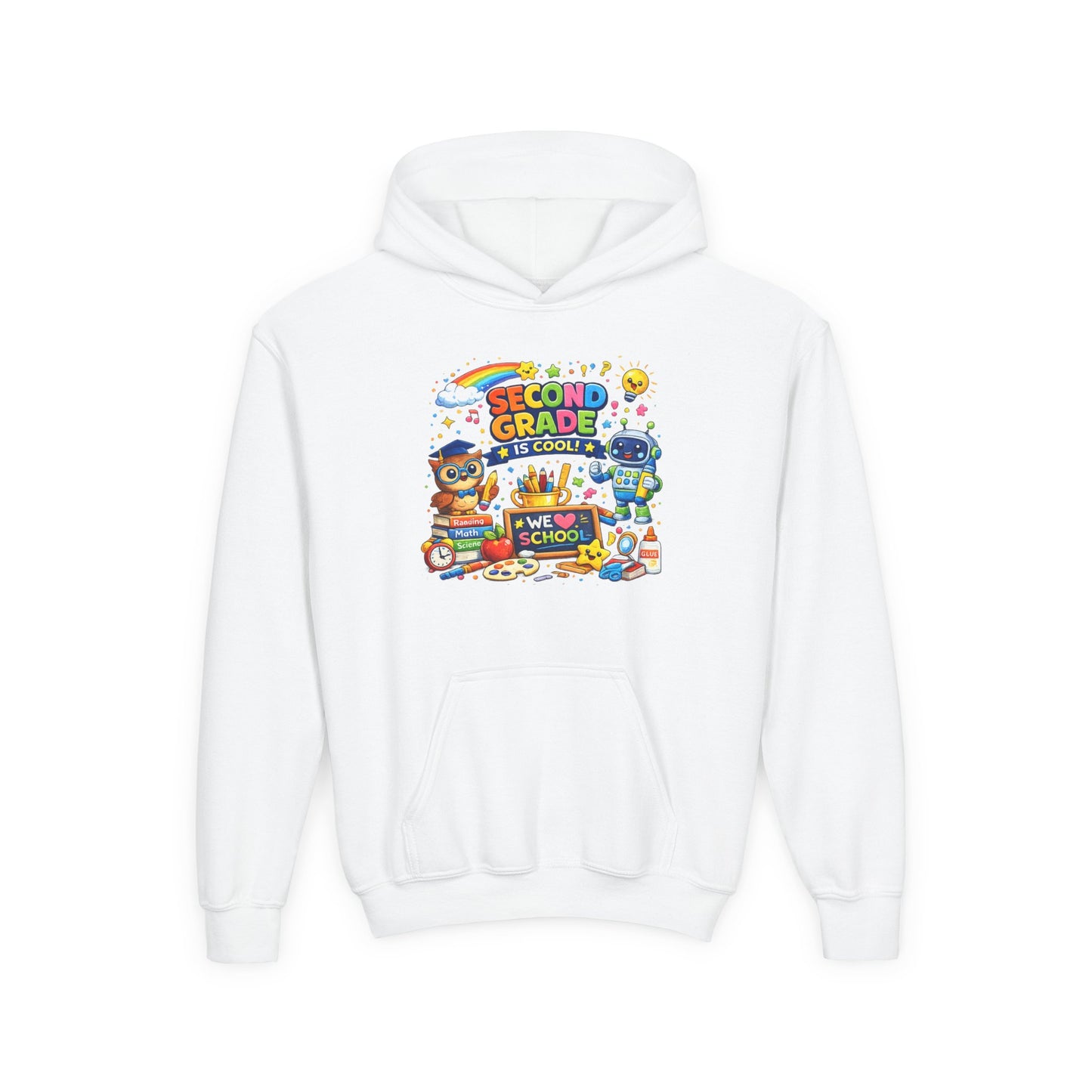 Second Grade Hoodie — 'Second Grade Is Cool' Kids Back-to-School Sweatshirt