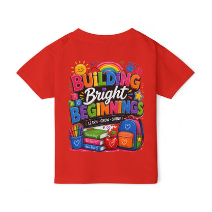 Toddler T-Shirt — "Building Bright Beginnings" Back-to-School Graphic