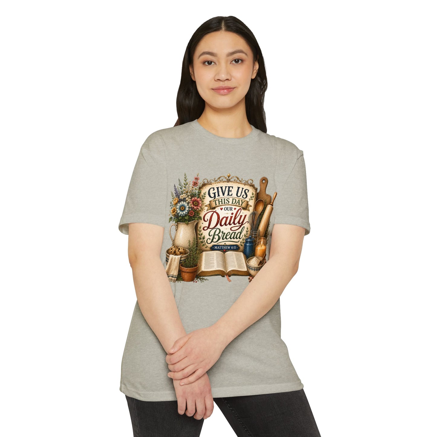Daily Bread T-Shirt — Vintage Kitchen Bible Design