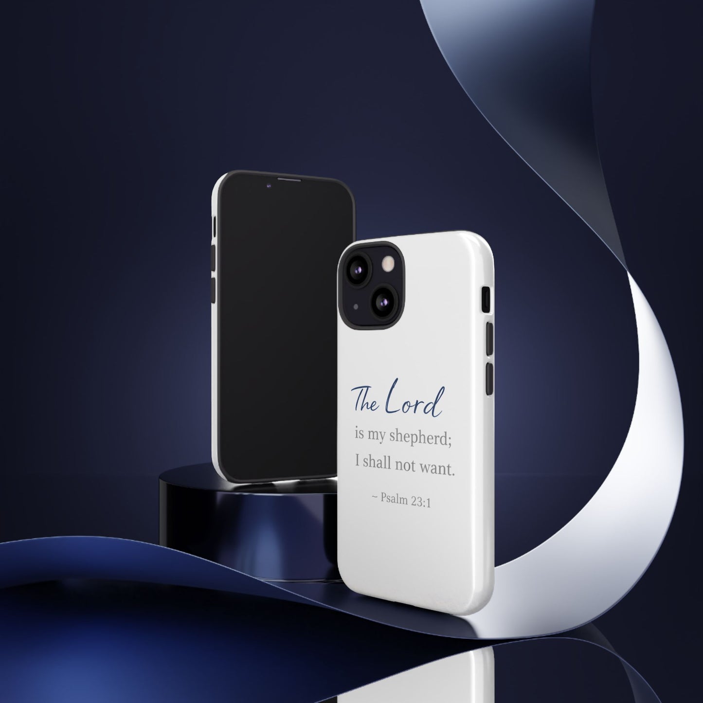 Psalm 23:1 Phone Case — "The Lord is my shepherd; I shall not want" Christian Protective Cover