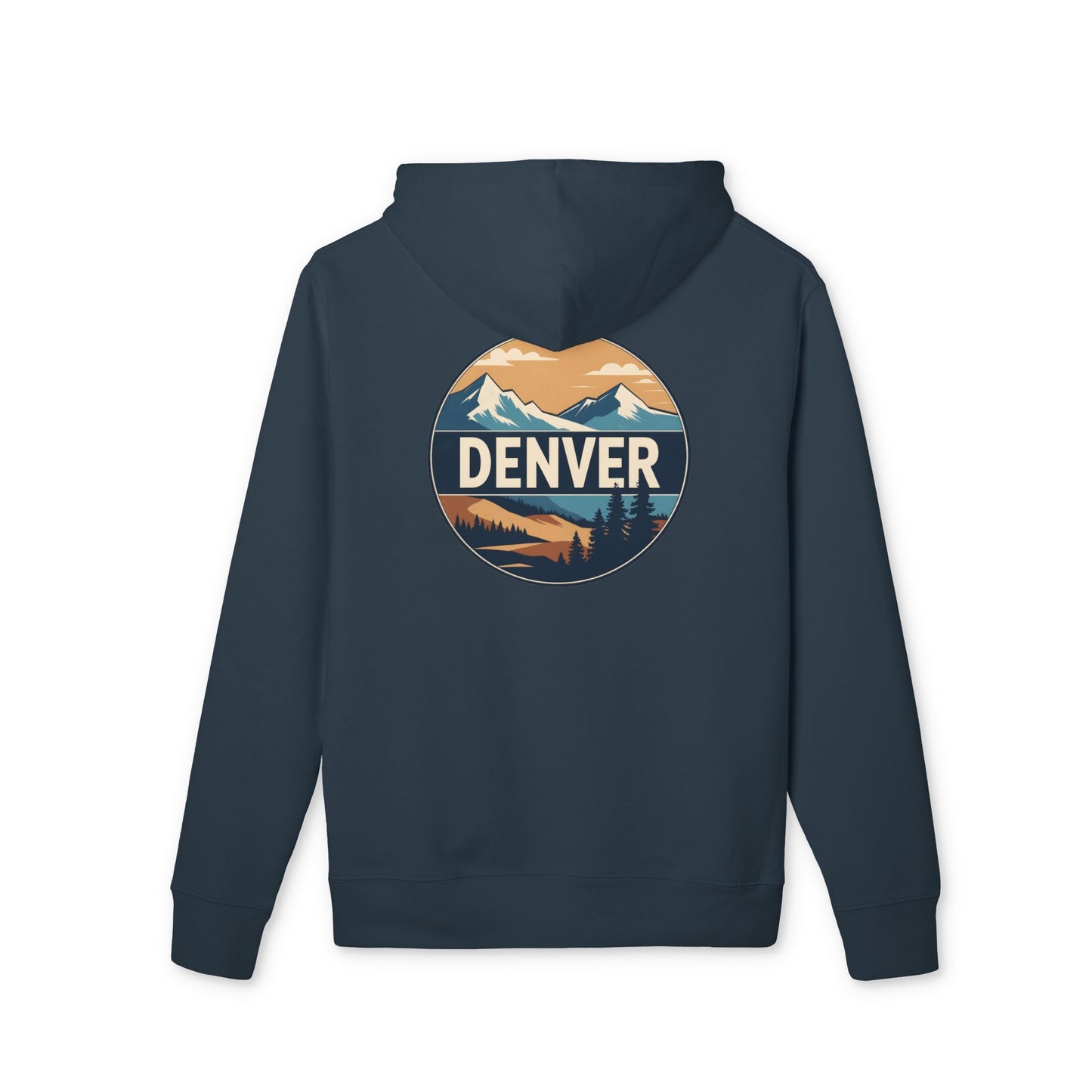 Denver Mountains Hoodie — Retro Outdoor Graphic
