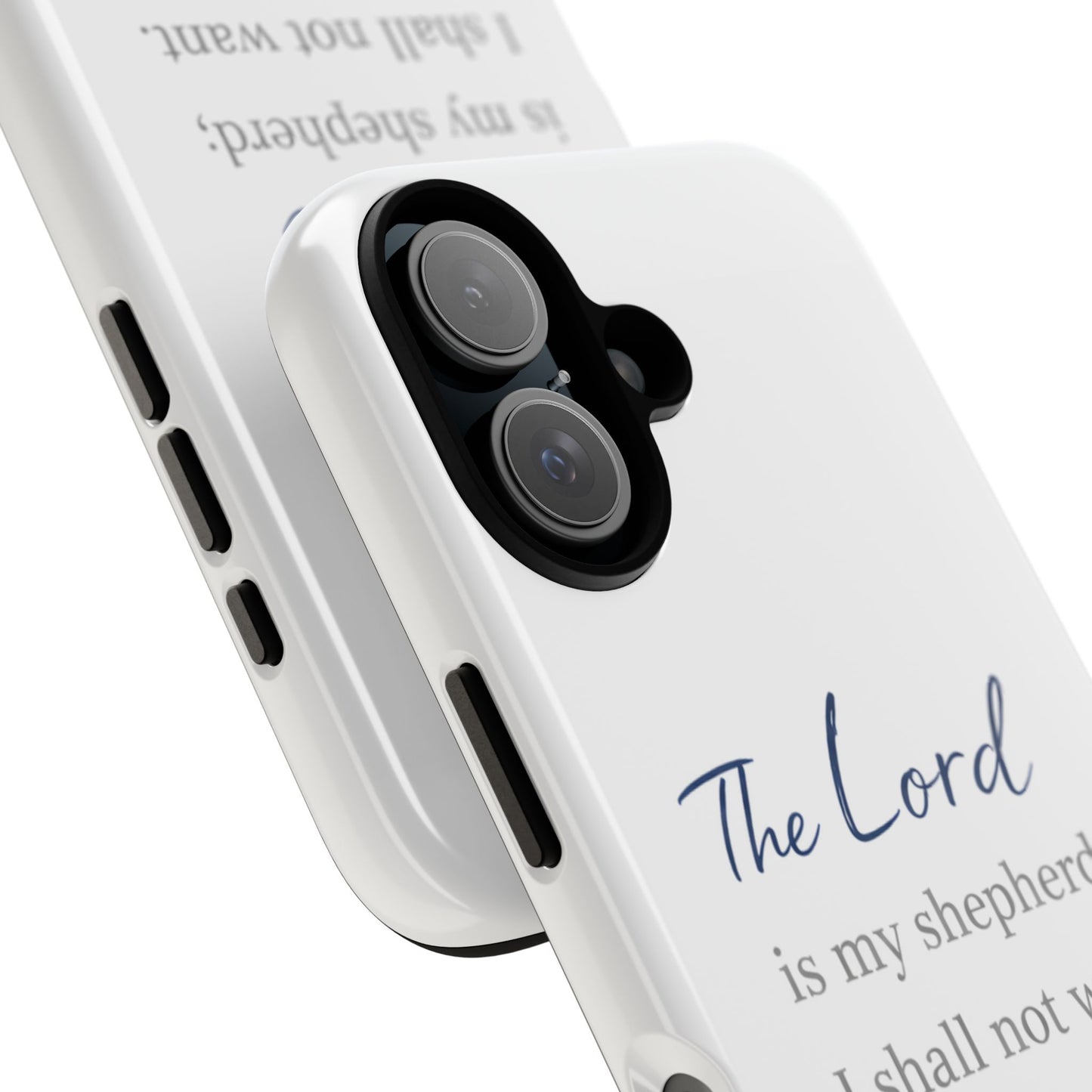Psalm 23:1 Phone Case — "The Lord is my shepherd; I shall not want" Christian Protective Cover