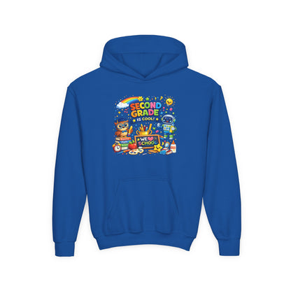 Second Grade Hoodie — 'Second Grade Is Cool' Kids Back-to-School Sweatshirt