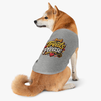 Pet Tank Top — "Treats Please" Cute Dog Tank for Small Dogs | Playful Paw Print Design