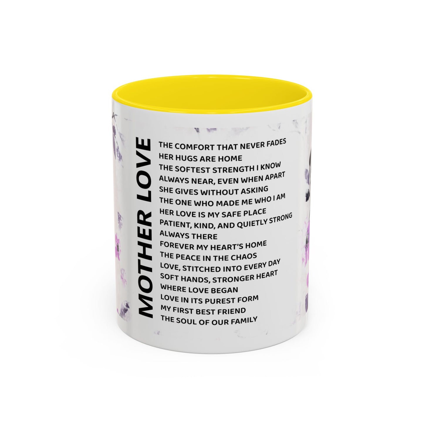 Mother Love Coffee Mug — Floral Poem Tribute (11/15oz)