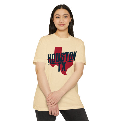 Houston TX State Outline T-Shirt — Retro City Pride Tee