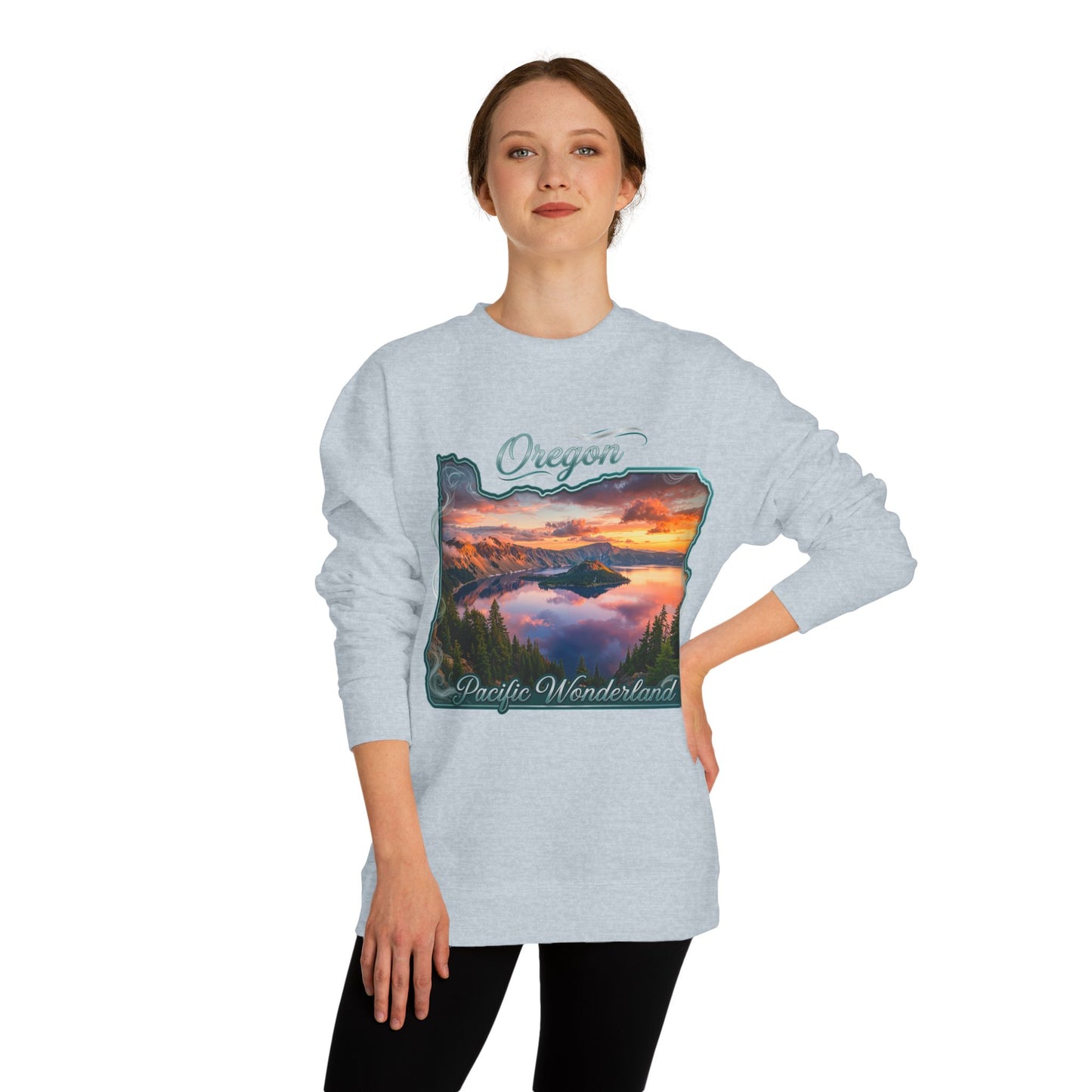 Oregon Scenic Sweatshirt — 'Pacific Wonderland' Sunset Landscape Crewneck