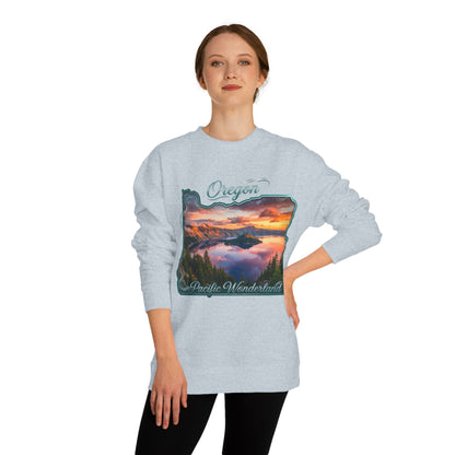 Oregon Scenic Sweatshirt — 'Pacific Wonderland' Sunset Landscape Crewneck