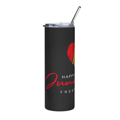 Juneteenth Freedom Heart 20oz Stainless Steel Tumbler