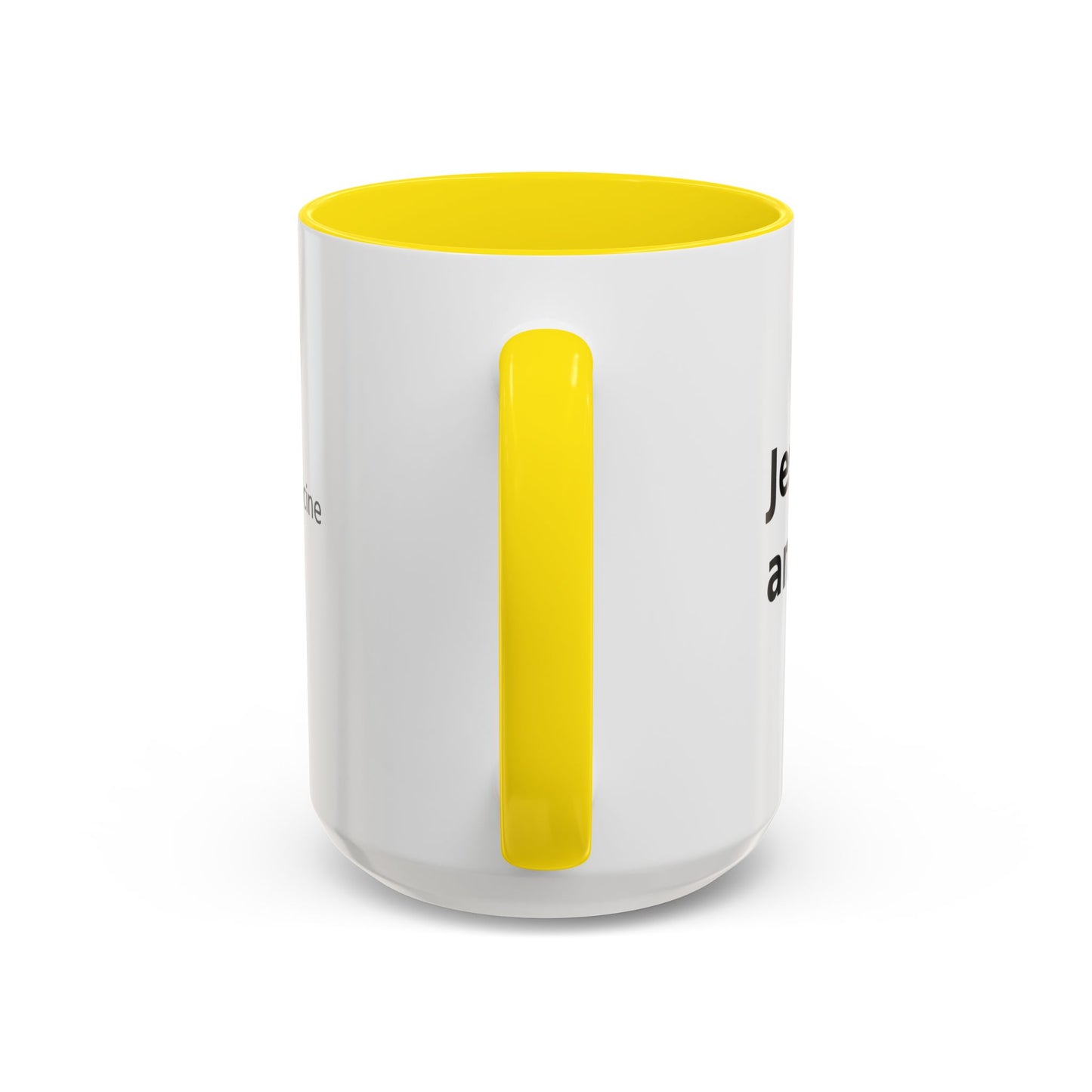 Accent Coffee Mug — “Faith + Medicine: Insulin Saves” Black-Accent Mug (11/15 oz)