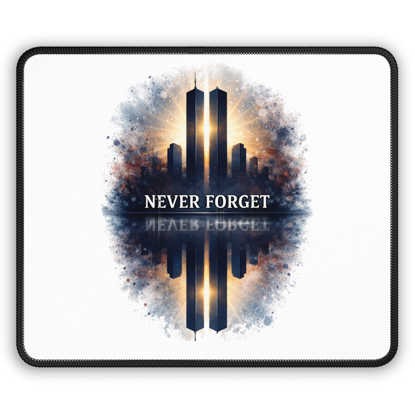 Never Forget Gaming Mouse Pad — 9/11 Tribute Skyline Memorial Mousepad