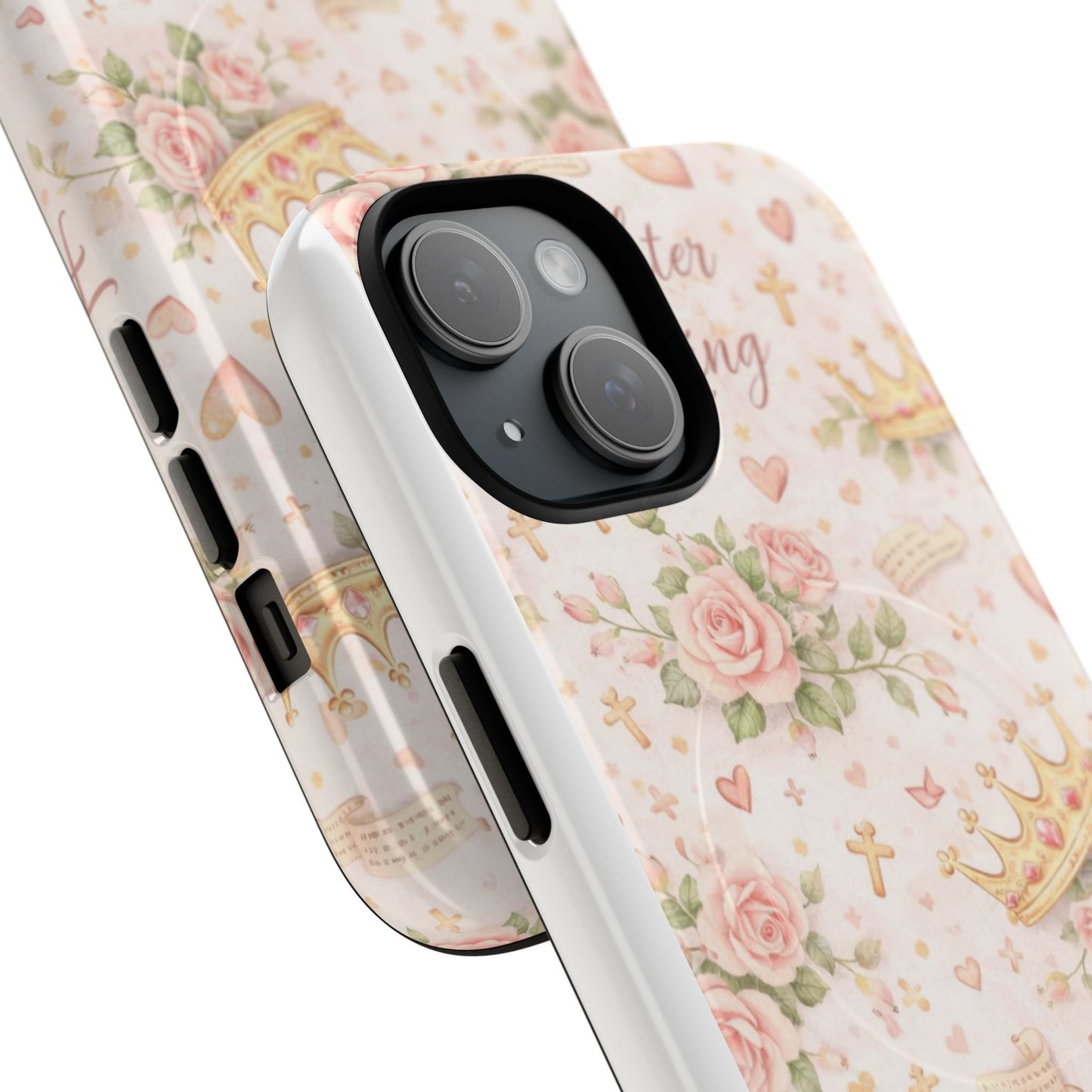 Daughter of the King Floral Phone Case — Tough Magnetic Protective Cover