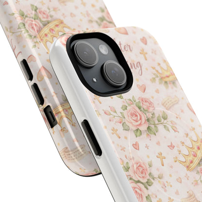 Daughter of the King Floral Phone Case — Tough Magnetic Protective Cover