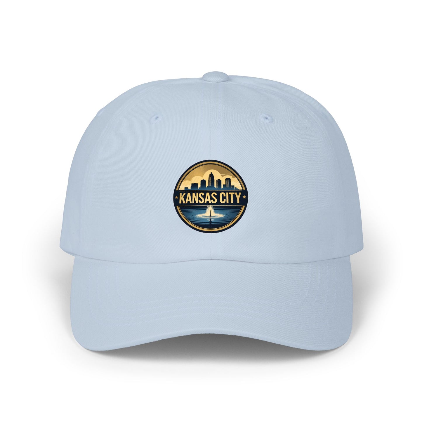 Kansas City Skyline Dad Cap — Vintage Sunset Embroidered Baseball Hat