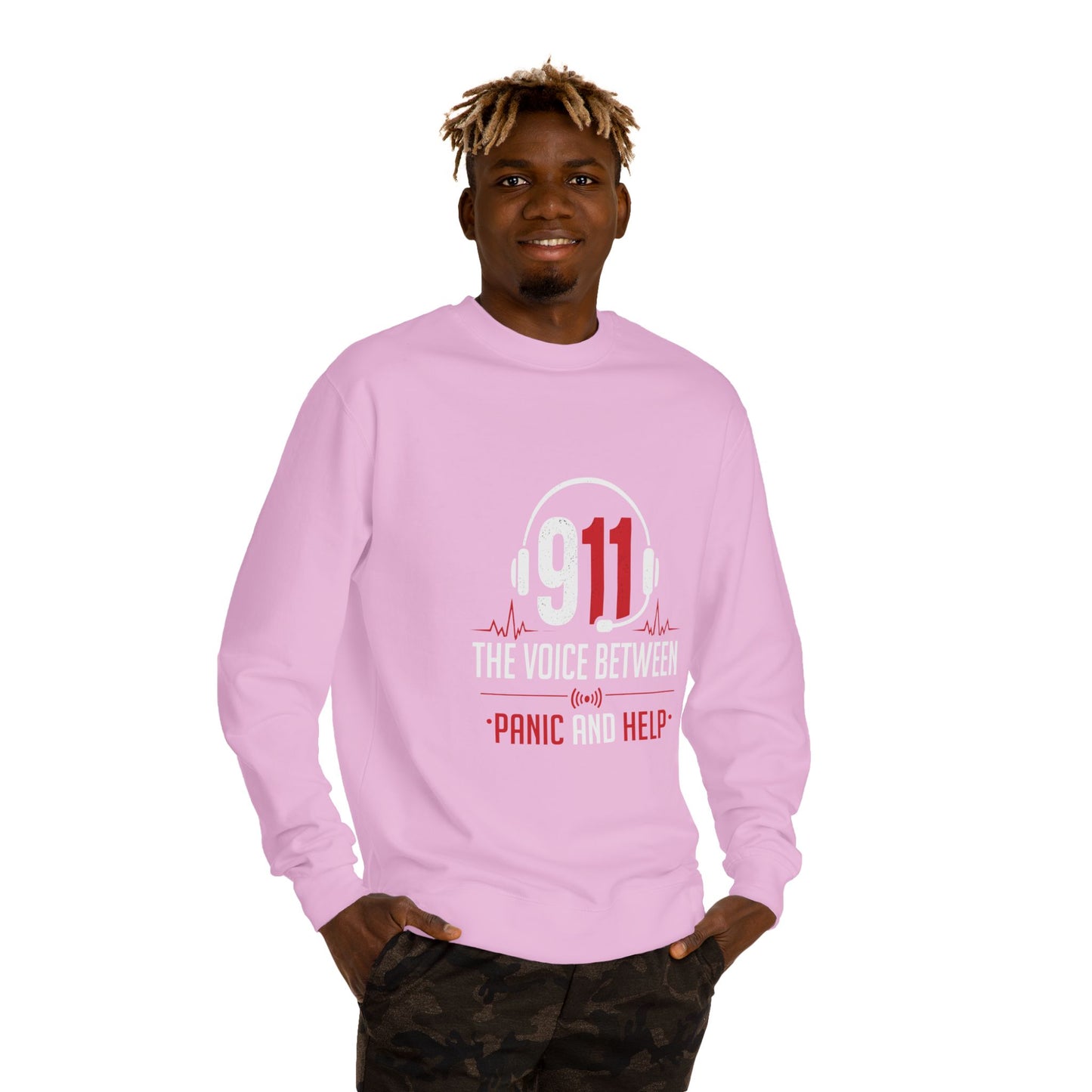 911 Dispatcher Crewneck Sweatshirt — “The Voice Between Panic and Help”