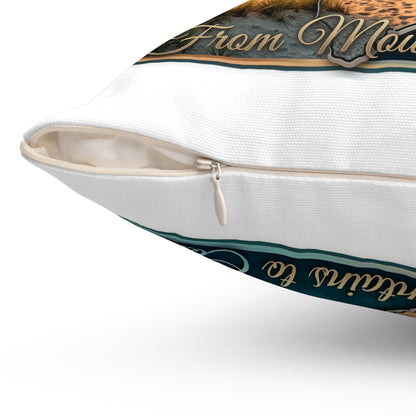 North Carolina Lighthouse Coastal Pillow — From Mountains to Coast Decorative Throw Pillow