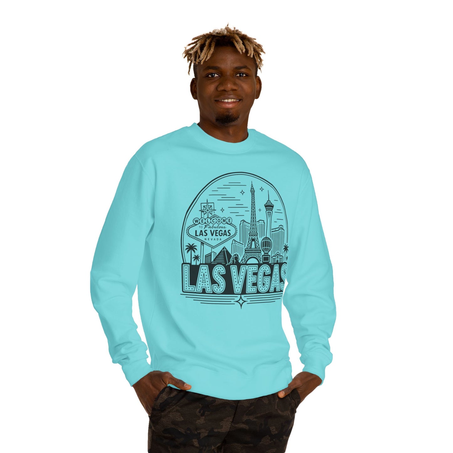 Las Vegas Skyline Sweatshirt — Vintage Casino Travel Crewneck