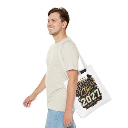 Senior Class of 2027 Tote Bag – Graduation Gift Tote with Cap Graphic