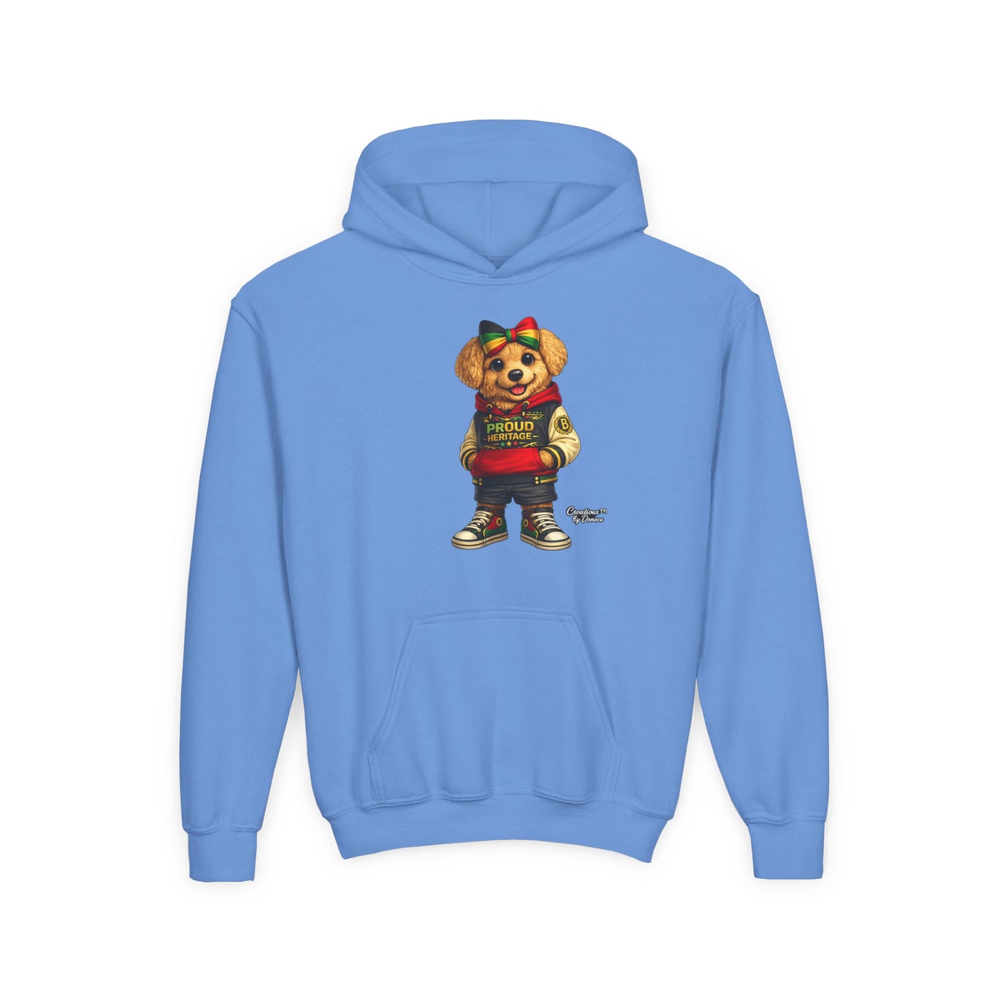 Youth Hoodie — 'Proud Heritage' Teddy Bear Streetwear Kids Pullover