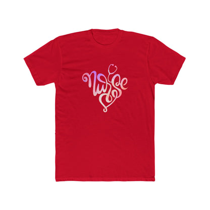 Nurse Heart Stethoscope T-Shirt — Gradient Script Nursing Tee