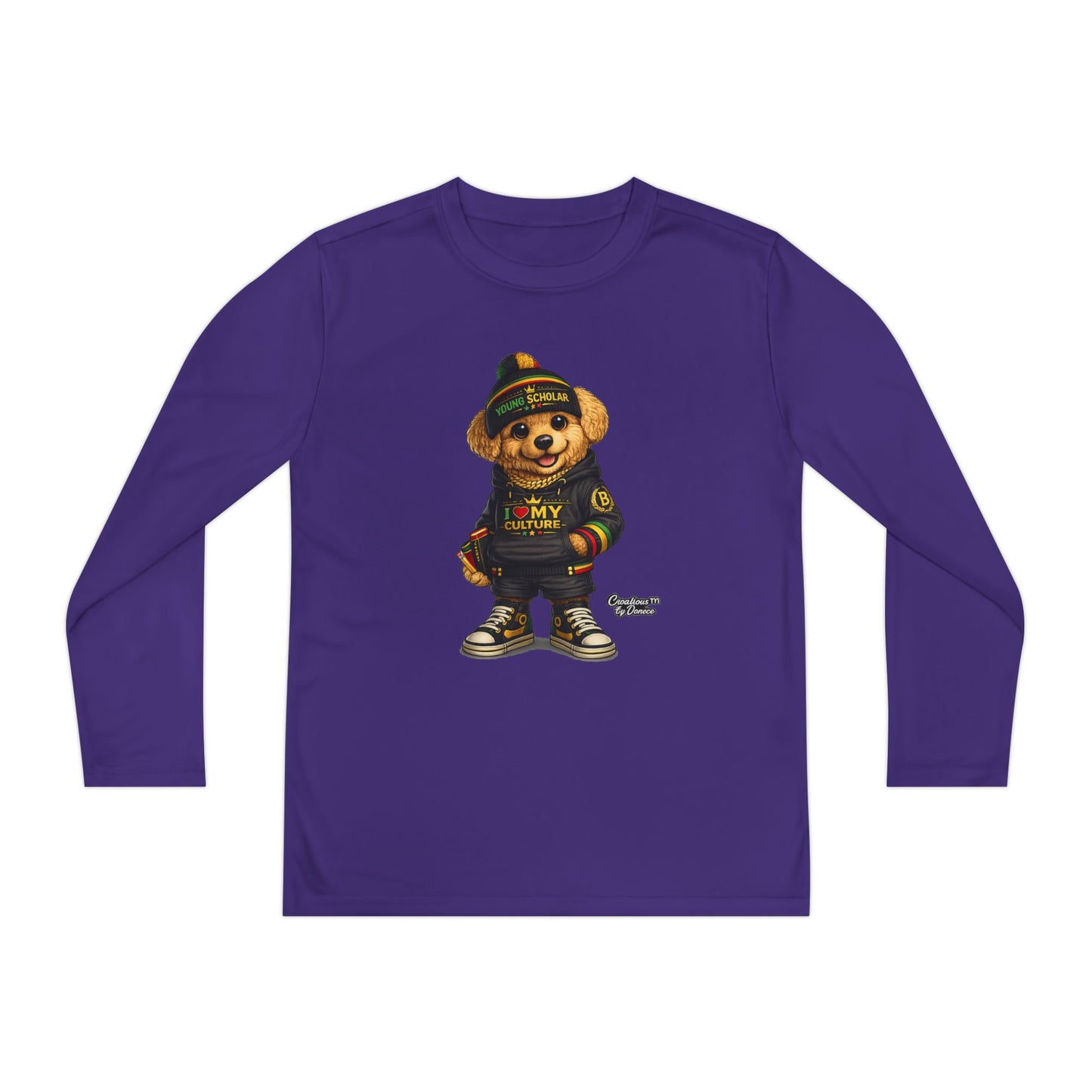 Youth Long Sleeve Tee — Streetwear Teddy Bear Graphic