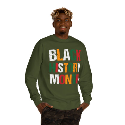 Black History Month Sweatshirt — Bold Retro Block Letter Crewneck