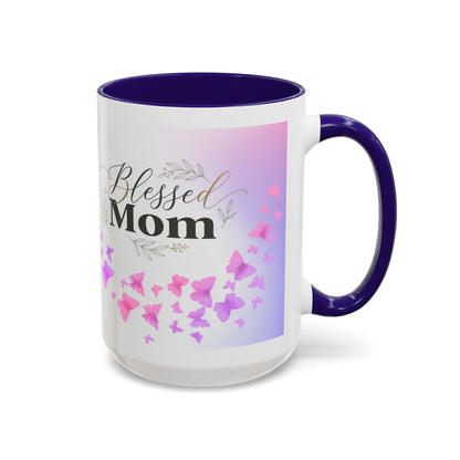 Blessed Mom Butterfly Mug — Colorful 11oz/15oz Ceramic Gift for Mother's Day