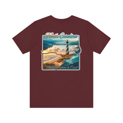 North Carolina Lighthouse Tee — From Mountains to Coast Scenic T-Shirt