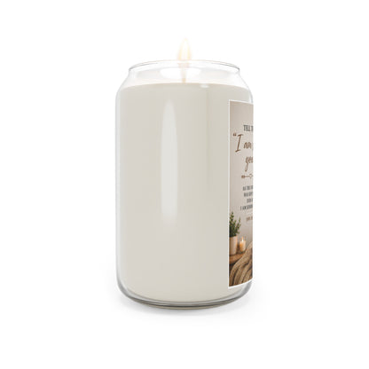 Soy Candle — "I Am Sent You." Inspirational Christian Scented Candle, 13.75 oz