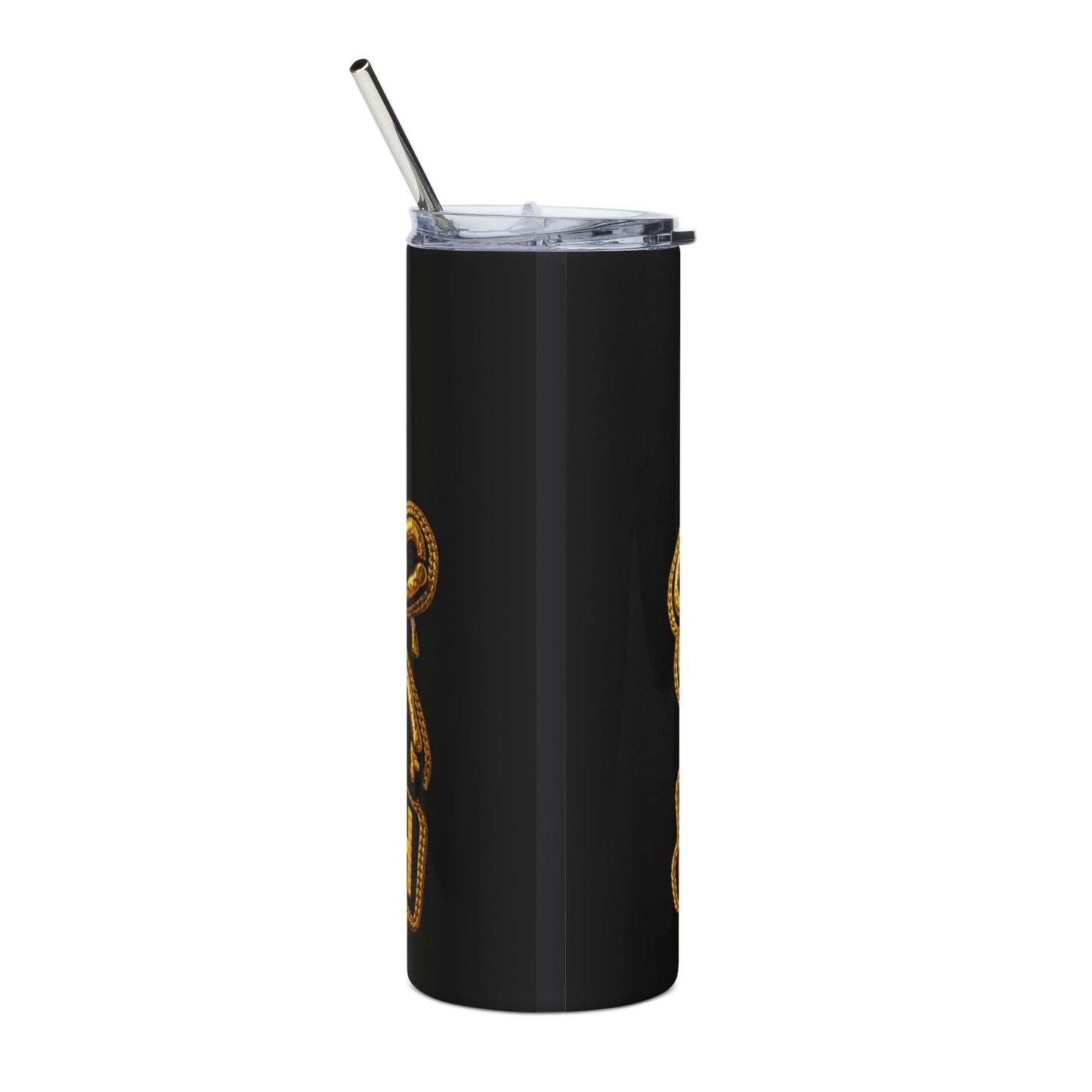 Juneteenth Stainless Tumbler — "Free-ish Since 1865" Red Green Yellow Fist Design