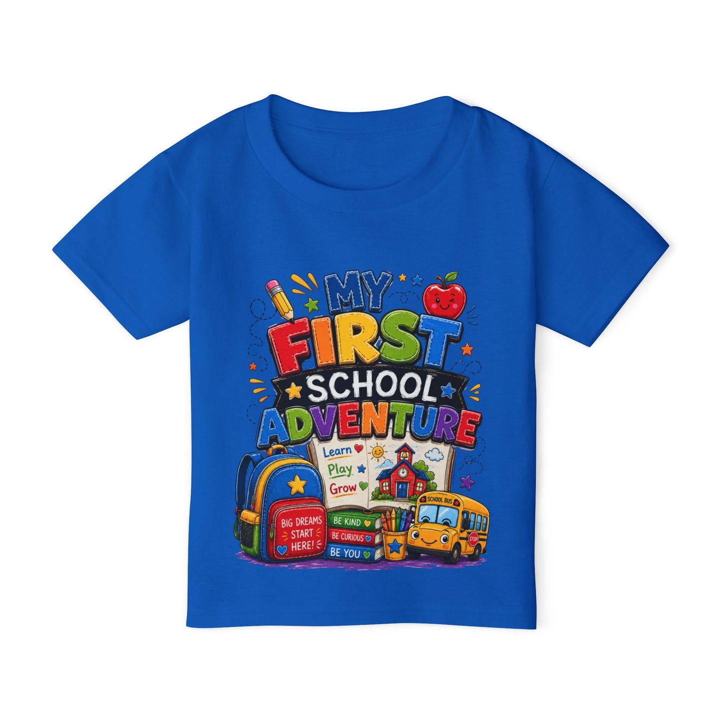 Toddler T‑Shirt — "My First School Adventure" Back‑to‑School Kids Tee