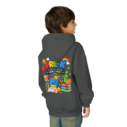 Pre-K Ready to Learn Youth Hoodie – Cute Back-to-School Preschool Sweatshirt