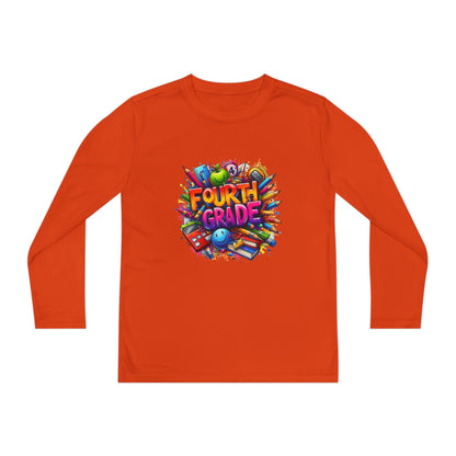 Fourth Grade Long Sleeve Tee — Colorful School Kids Shirt