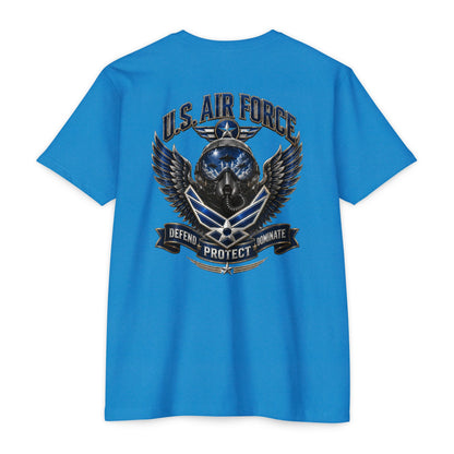 U.S. Air Force Skull Wings T-Shirt — Defend Protect Dominate Military Tee