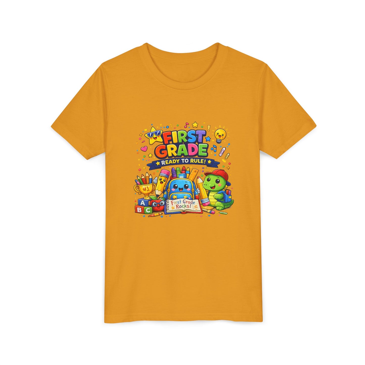 First Grade Youth T‑Shirt – "First Grade Ready to Rule" Cute Back-to-School Tee