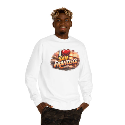 I Heart San Francisco Sweatshirt — Golden Gate Retro Graphic Crewneck