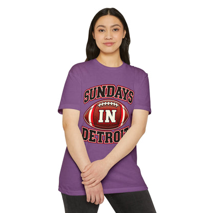 Sundays in Detroit Football T-Shirt