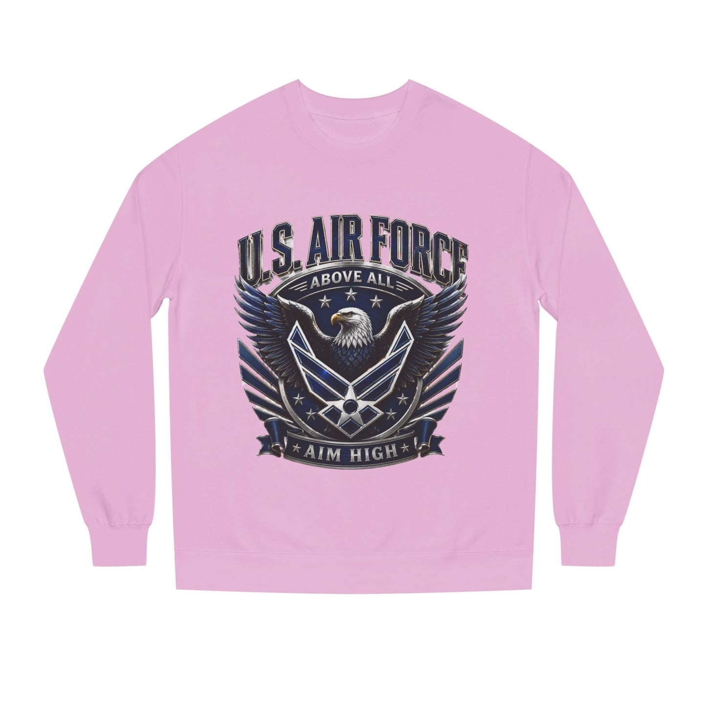U.S. Air Force Crewneck Sweatshirt — "Above All, Aim High" Graphic