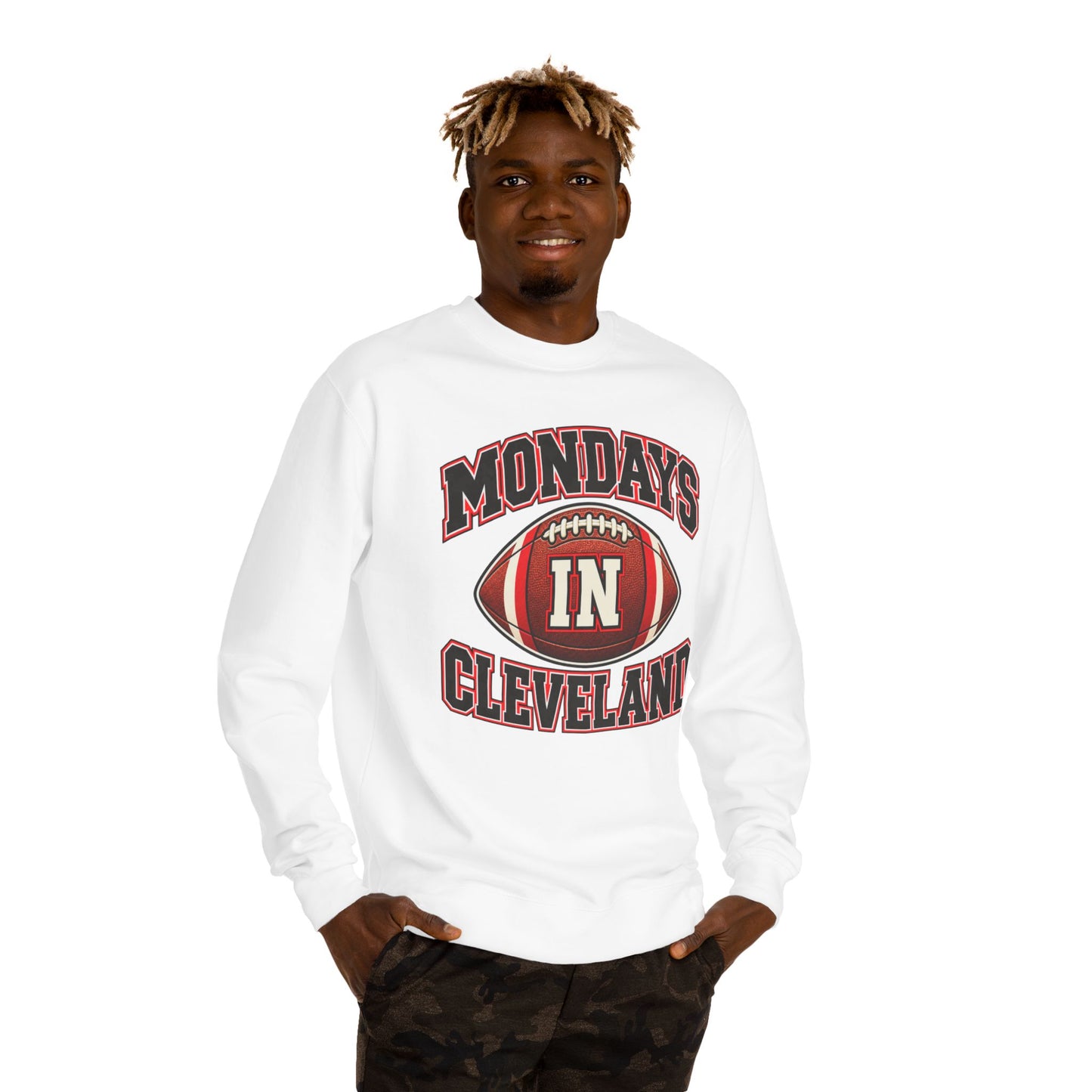 Mondays In Cleveland Football Sweatshirt