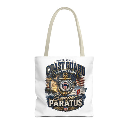 Coast Guard Semper Paratus Tote Bag – U.S. Coast Guard Patriotic Beach & Everyday Carry