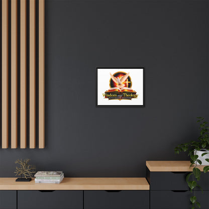 Framed Canvas Print — "Wisdom and Theology" Dove & Bible Wall Art