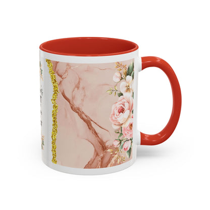 Mother's Heart Floral Accent Coffee Mug – “A Mother's Heart…Where Love Speaks the Loudest” (11/15oz)