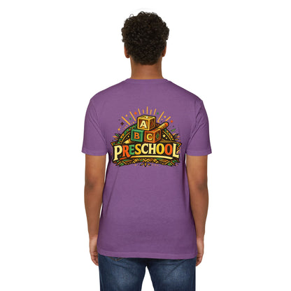Preschool T-Shirt – Retro ABC Blocks Graphic Tee for Teachers & Kids